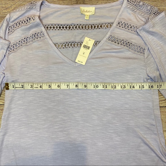 ANTHROPOLOGIE DELETTA Lavender Crochet Top - Picture 6 of 12